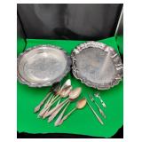 Silverplate Serving Plates & Flatware