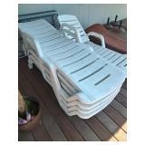 5 Plastic Lounge Chairs