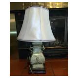 Mid Century James Mont Style Brass Table Lamp