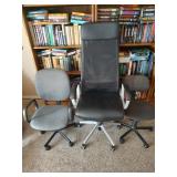 3 Rolling Office Chairs