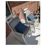 2 White Matching Rocking Chairs