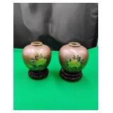 2 Handpainted Vases