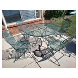 Outdoor Metal Table & 4 Chairs