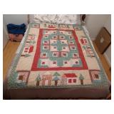 House Themed Hand Crafted Quilt