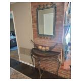 Matching Half Moon Table and Mirror