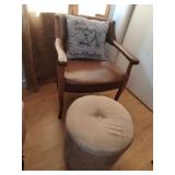 Vintage Armchair and Footstool