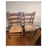 3 Cane Bottom Side Chairs