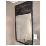 Vintage Asian Mirror with Painted Wood Frame