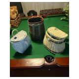 3 Decorative Fishing Baskets