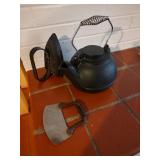 Cast Iron Kettle, 2 Sad Irons & Acme MGM Chopper