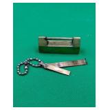 Antique Brass Chinese Padlock with Key