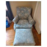 Vintage Armchair and Ottoman