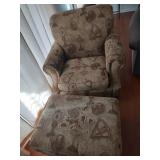 Vintage Armchair and Ottoman - Read Details