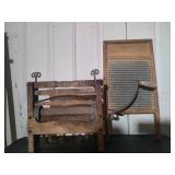 Antique Washboard and Wringer