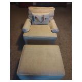 Drexel Arm Chair & Ottoman