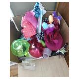 Box of Party Supplies and More