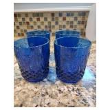 4 Avon Cobalt Blue Glasses