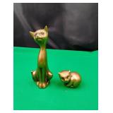 2 Brass Cats