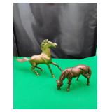 2 Brass Horses