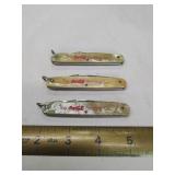 3 Kutmaster Coca Cola Advertising Knives