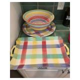 Serving Tray, Plate, Bowl Set