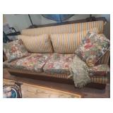 Floral and Striped Sofa Couch