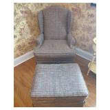 Matching Armchair and Ottoman