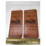 2 Kentucky Wagon Mfg. Co Note Pads
