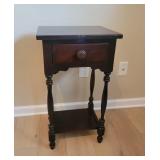 Wooden Side Table with Single Drawer