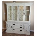 Ethan Allen Lighted Hutch Cabinet