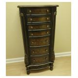 Wooden Jewelry Armoire With Mirror