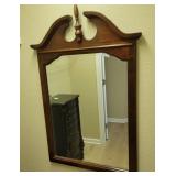 Beveled Wood-Framed Mirror