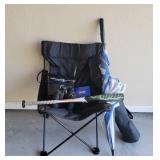 Outdoor Gear Assortment with Chair