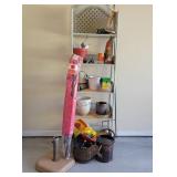 Garden Tools, Decor, and Rack Lot