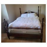 Queen Four-Poster Wooden Bed Frame