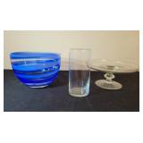 Bowl, Vase, and Cake Plate