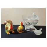 Turkey Themed Glass and Ceramic Set