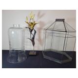 Decorative Glass Bell and Terrarium Set