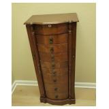 Wooden Jewelry Chest With 8 Drawers