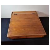 Wooden Writing Desk with Hinged Lid