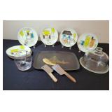 Couroc Tray and Tableware Set