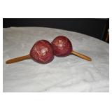 Pair of Vtg Handmade Maracas