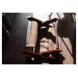 Vtg Wood and Leather Yarn Keeper