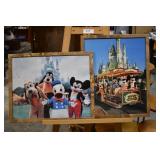 Pair of Vtg Disney World Framed Posters
