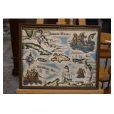 Vtg Southern Caribbean Map Southern Indies