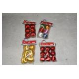 NOS Vtg Small Satin Ornaments