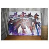 Abstract Horse Painting on Canvas