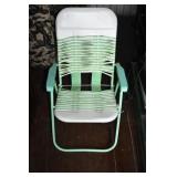 Vintage Vinyl Strap Folding Chair