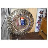 Vtg Round Wall Mirror