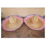 Pair of Fun Straw Sombreros